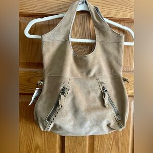 NWT Lucky Brand genuine suede leather shoulder bag